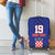 Custom Croatia National Heritage Luggage Cover Blue Checkered Croatian Pride - Wonder Print Shop