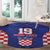 Custom Croatia National Heritage Round Carpet Blue Checkered Croatian Pride - Wonder Print Shop