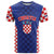 Custom Croatia National Heritage T Shirt Blue Checkered Croatian Pride - Wonder Print Shop