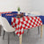 Custom Croatia National Heritage Tablecloth Blue Checkered Croatian Pride - Wonder Print Shop
