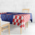 Custom Croatia National Heritage Tablecloth Blue Checkered Croatian Pride - Wonder Print Shop