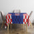 Custom Croatia National Heritage Tablecloth Blue Checkered Croatian Pride - Wonder Print Shop