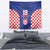Custom Croatia National Heritage Tapestry Blue Checkered Croatian Pride - Wonder Print Shop