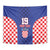 Custom Croatia National Heritage Tapestry Blue Checkered Croatian Pride - Wonder Print Shop