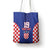 Custom Croatia National Heritage Tote Bag Blue Checkered Croatian Pride - Wonder Print Shop