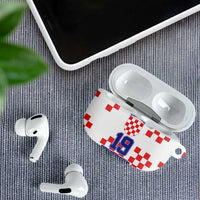 Custom Croatia National Heritage AirPods Case Red and White Checkerboard Design - Wonder Print Shop