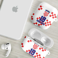 Custom Croatia National Heritage AirPods Case Red and White Checkerboard Design - Wonder Print Shop