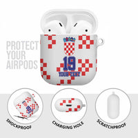 Custom Croatia National Heritage AirPods Case Red and White Checkerboard Design - Wonder Print Shop