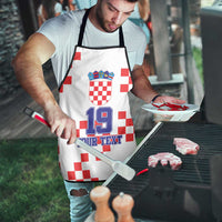 Custom Croatia National Heritage Apron Red and White Checkerboard Design - Wonder Print Shop