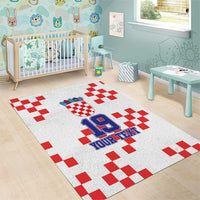 Custom Croatia National Heritage Area Rug Red and White Checkerboard Design - Wonder Print Shop