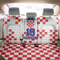 Custom Croatia National Heritage Back Car Seat Cover Red and White Checkerboard Design - Wonder Print Shop