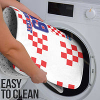 Custom Croatia National Heritage Bathroom Set Red and White Checkerboard Design - Wonder Print Shop