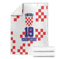 Custom Croatia National Heritage Blanket Red and White Checkerboard Design - Wonder Print Shop