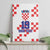 Custom Croatia National Heritage Canvas Wall Art Red and White Checkerboard Design - Wonder Print Shop