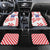 Custom Croatia National Heritage Car Mats Red and White Checkerboard Design - Wonder Print Shop