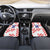 Custom Croatia National Heritage Car Mats Red and White Checkerboard Design - Wonder Print Shop