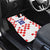 Custom Croatia National Heritage Car Mats Red and White Checkerboard Design - Wonder Print Shop