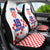 Custom Croatia National Heritage Car Seat Cover Red and White Checkerboard Design - Wonder Print Shop