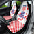 Custom Croatia National Heritage Car Seat Cover Red and White Checkerboard Design - Wonder Print Shop
