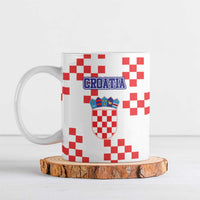 Custom Croatia National Heritage Ceramic Mug Red and White Checkerboard Design - Wonder Print Shop