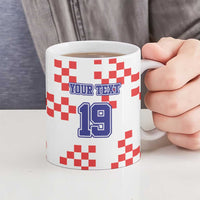 Custom Croatia National Heritage Ceramic Mug Red and White Checkerboard Design - Wonder Print Shop