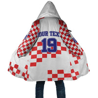 Custom Croatia National Heritage Cloak Red and White Checkerboard Design - Wonder Print Shop
