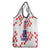 Custom Croatia National Heritage Grocery Bag Red and White Checkerboard Design - Wonder Print Shop