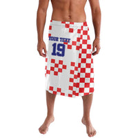 Custom Croatia National Heritage Lavalava Red and White Checkerboard Design - Wonder Print Shop