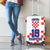 Custom Croatia National Heritage Luggage Cover Red and White Checkerboard Design - Wonder Print Shop