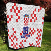 Custom Croatia National Heritage Quilt Red and White Checkerboard Design - Wonder Print Shop