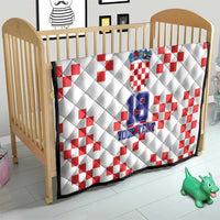 Custom Croatia National Heritage Quilt Red and White Checkerboard Design - Wonder Print Shop