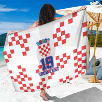 Custom Croatia National Heritage Sarong Red and White Checkerboard Design - Wonder Print Shop