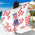 Custom Croatia National Heritage Sarong Red and White Checkerboard Design - Wonder Print Shop