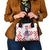 Custom Croatia National Heritage Shoulder Handbag Red and White Checkerboard Design - Wonder Print Shop