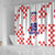 Custom Croatia National Heritage Shower Curtain Red and White Checkerboard Design - Wonder Print Shop