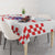 Custom Croatia National Heritage Tablecloth Red and White Checkerboard Design - Wonder Print Shop