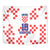 Custom Croatia National Heritage Tapestry Red and White Checkerboard Design - Wonder Print Shop