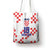 Custom Croatia National Heritage Tote Bag Red and White Checkerboard Design - Wonder Print Shop