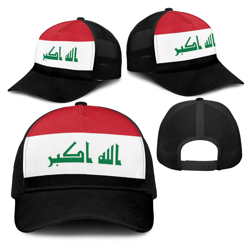 Iraq Mesh Trucker Cap National Flag Colors - Wonder Print Shop