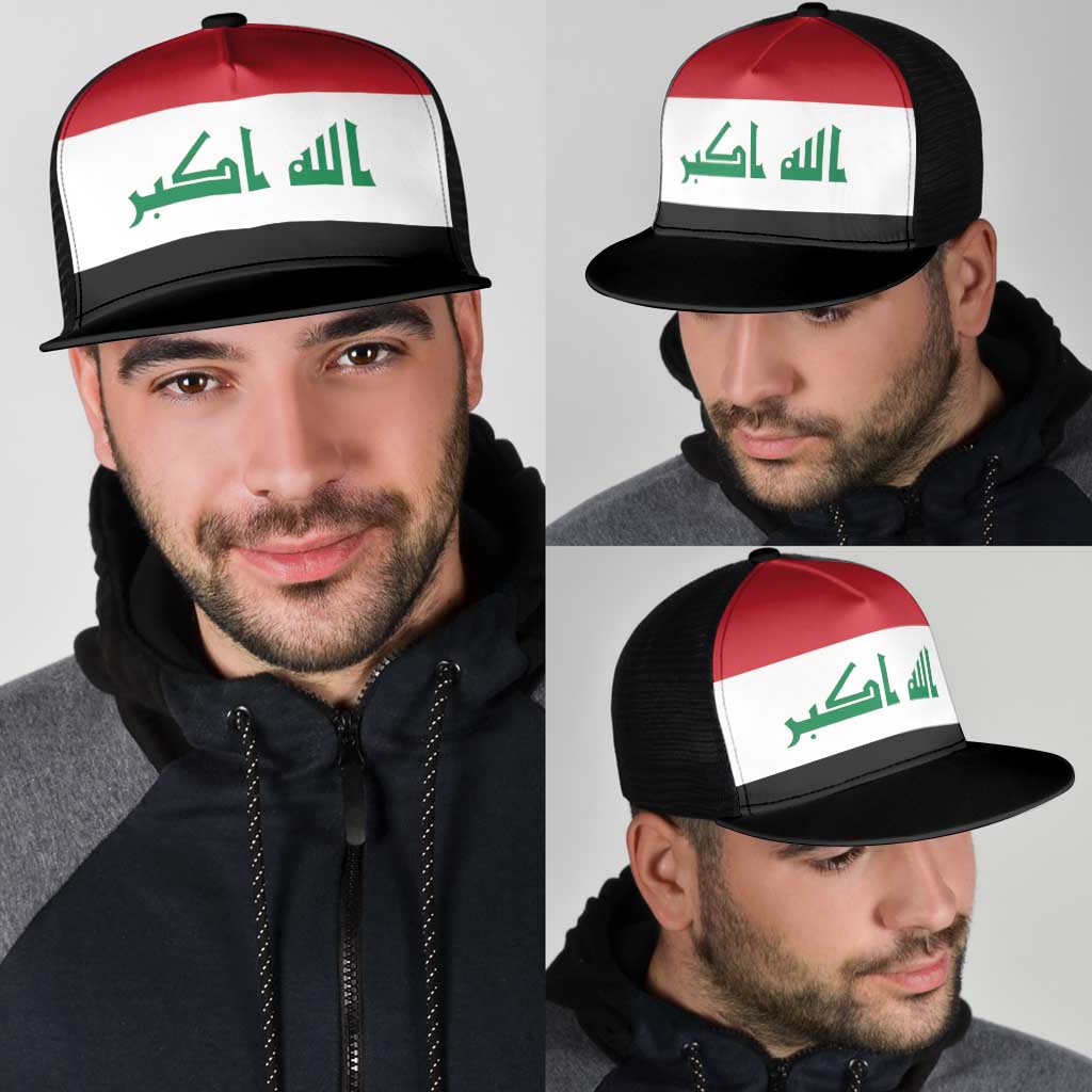Iraq Mesh Trucker Cap National Flag Colors - Wonder Print Shop