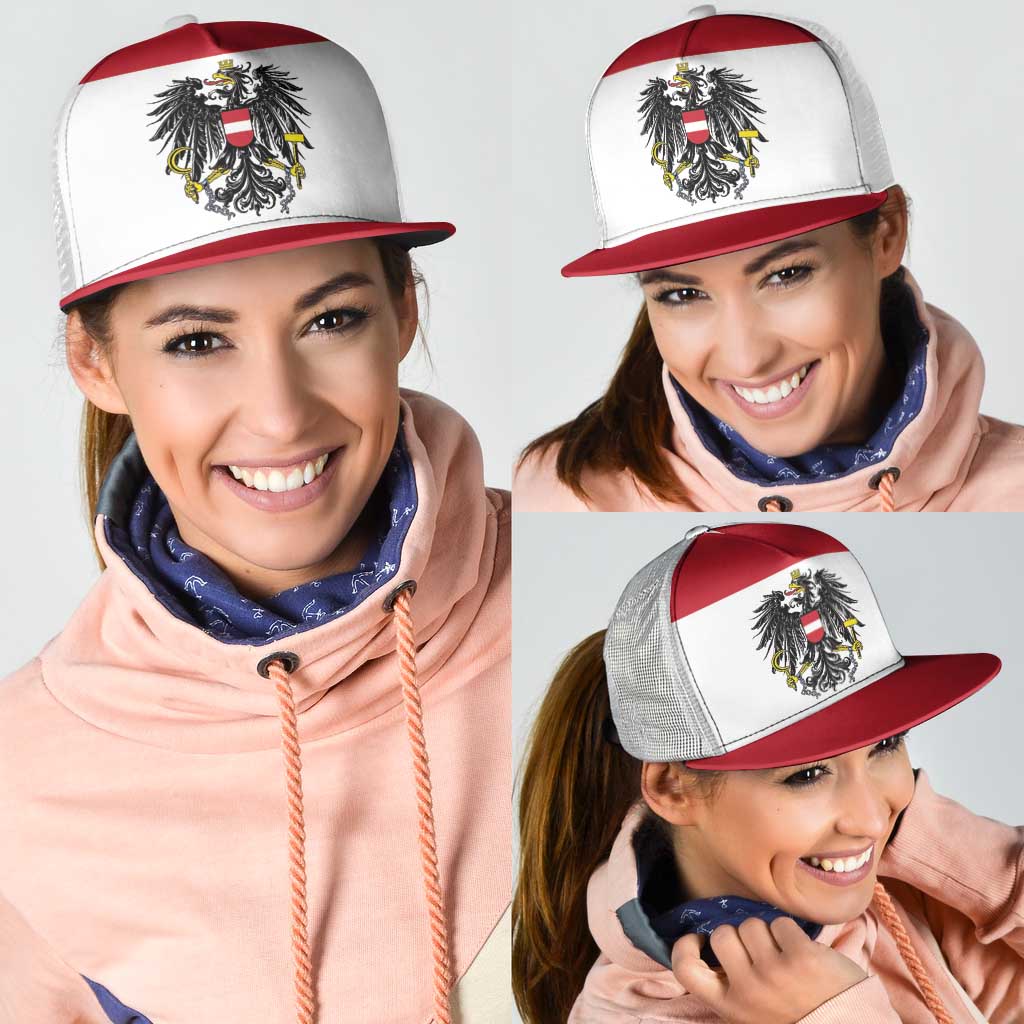 Austria Mesh Trucker Cap National Flag Colors - Wonder Print Shop