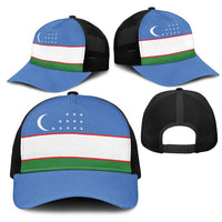 Uzbekistan Mesh Trucker Cap National Flag Colors - Wonder Print Shop