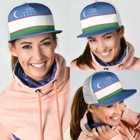 Uzbekistan Mesh Trucker Cap National Flag Colors - Wonder Print Shop