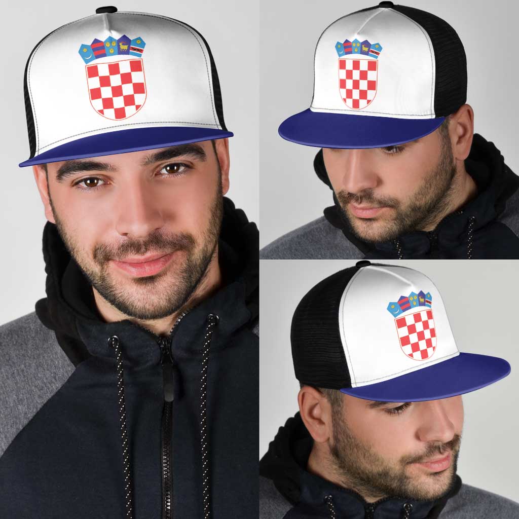 Croatia Mesh Trucker Cap National Flag Colors - Wonder Print Shop