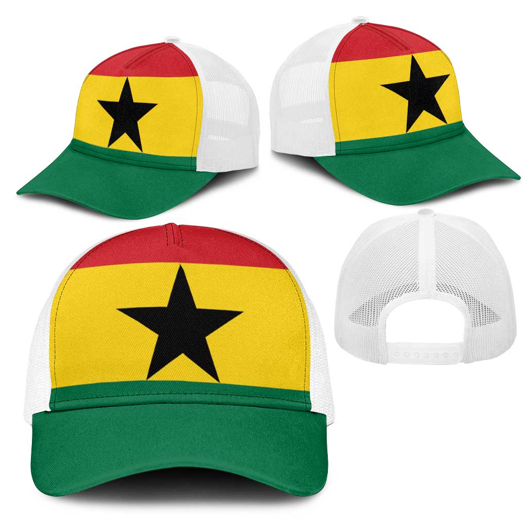 Ghana Mesh Trucker Cap National Flag Colors - Wonder Print Shop