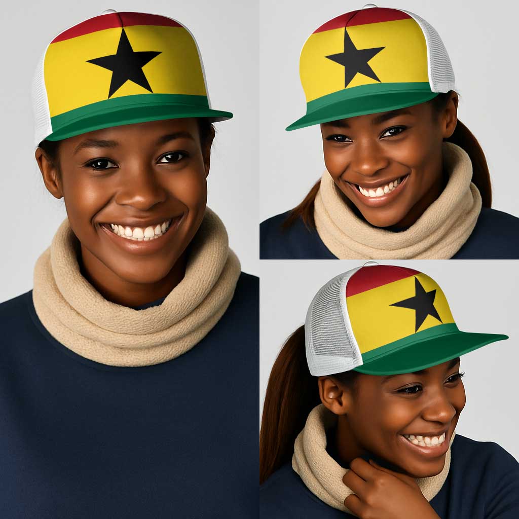 Ghana Mesh Trucker Cap National Flag Colors - Wonder Print Shop