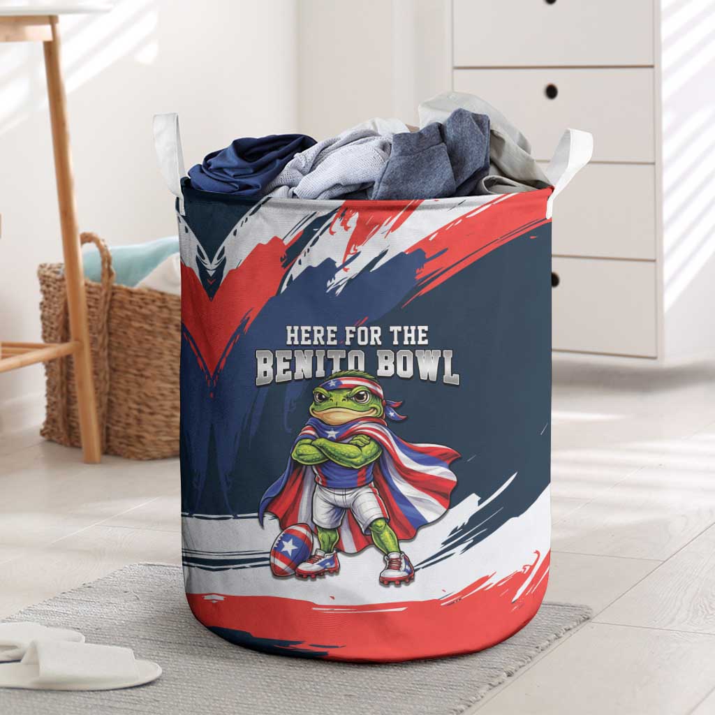 Benito Bowl Puerto Rican Football Laundry Basket Coquí Frog Puerto Rican