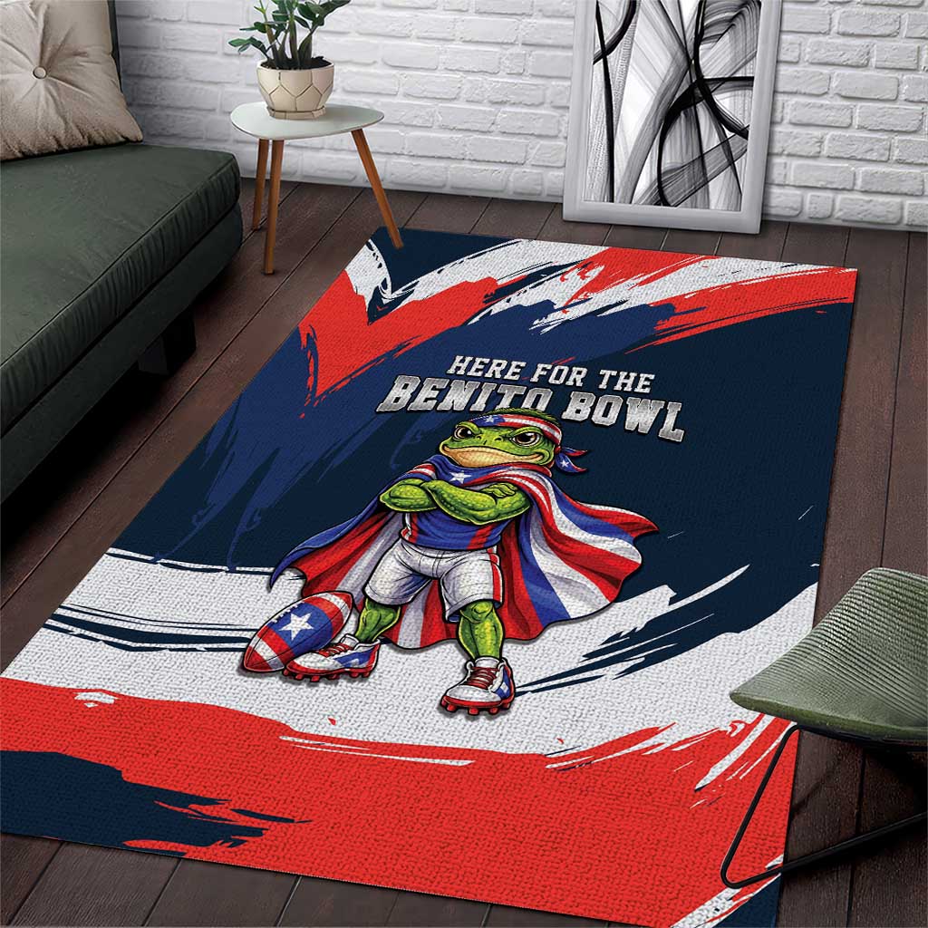 Benito Bowl Puerto Rican Football Area Rug Coquí Frog Puerto Rican
