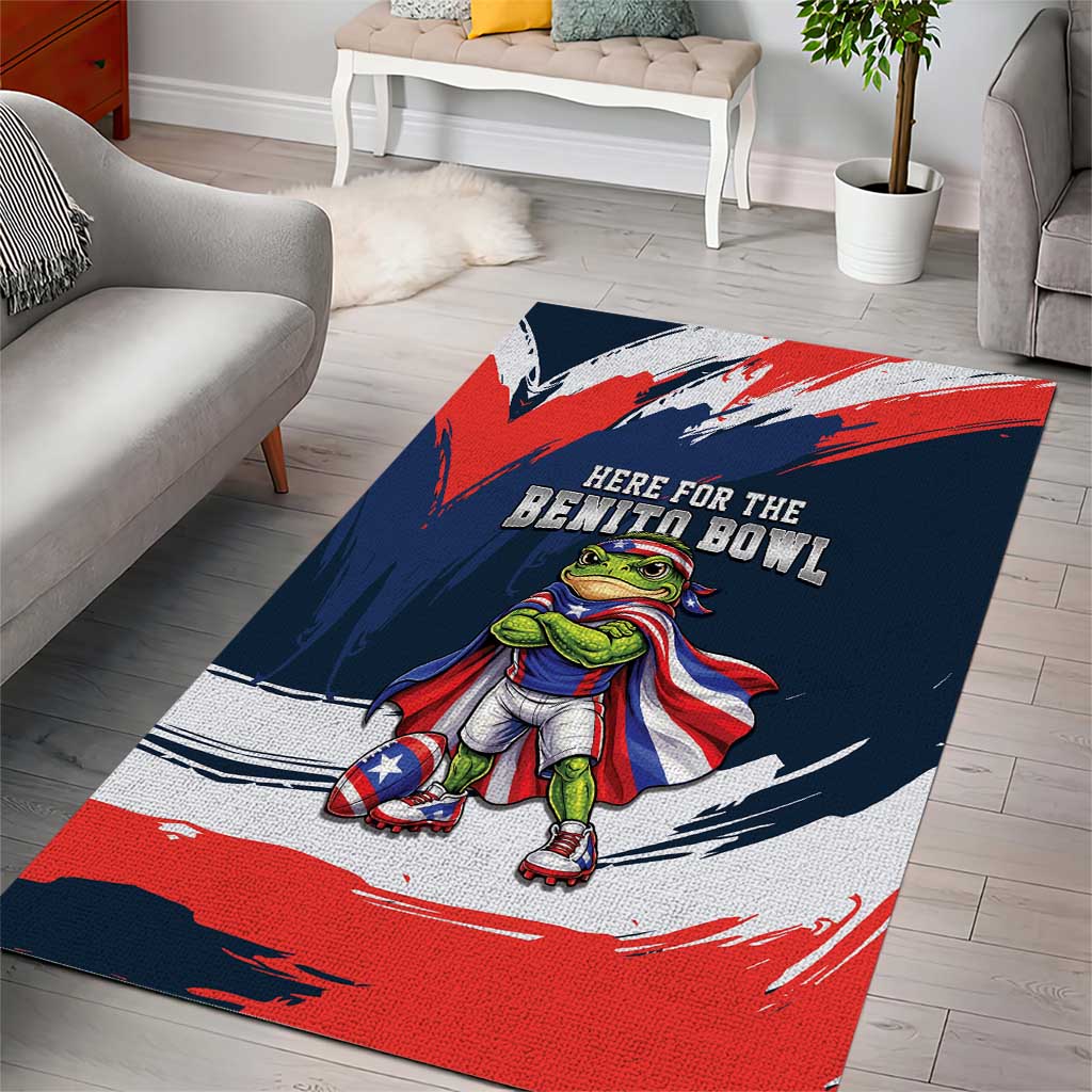 Benito Bowl Puerto Rican Football Area Rug Coquí Frog Puerto Rican