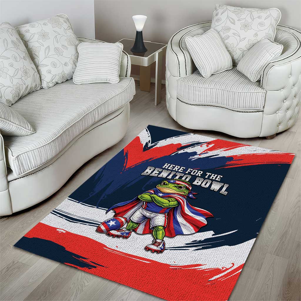 Benito Bowl Puerto Rican Football Area Rug Coquí Frog Puerto Rican